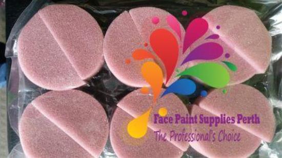 TAG Face Painting Sponges 12 x half round medium density