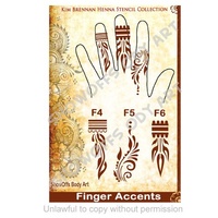 Henna Stencil Finger Accents 4-6