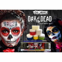 Global Colours Liquid Face Paint Set - Day of the Dead