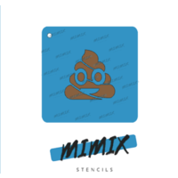 MiMix Face Painting Stencil  - Poop Emoji