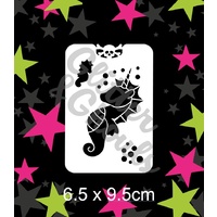 Glitter & Ghouls Stencil -Seahorse Guide