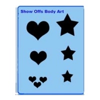 QZ Hearts & stars Stencil