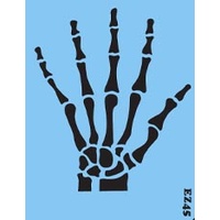 QZ Skeleton Hand Stencil