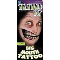 Big Mouth Temporary Tattoos - 2 Faced