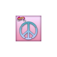 Silly Farm Pink Power Stencil Peace Sign 1020