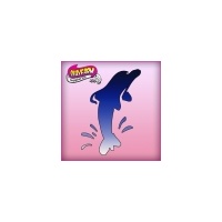 Silly Farm Pink Power Stencil Dolphin 1044