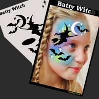 Show Offs Profile Stencil Batty Witch