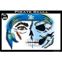 Show Offs Stencil Eyes Pirate Skull