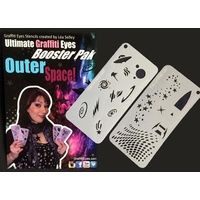 NEW* Outer Space Face Painting Stencils - Graffiti Eyes Booster Pack