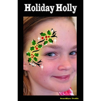Show Offs Profile Stencil Holiday Holly