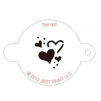 TAP007 Hearts Face Painting Stencil