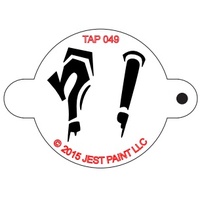 TAP049 Graffiti Punctuation Face Painting Stencil