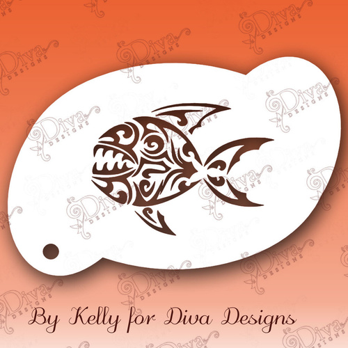 Diva - Tribal Piranha Stencil