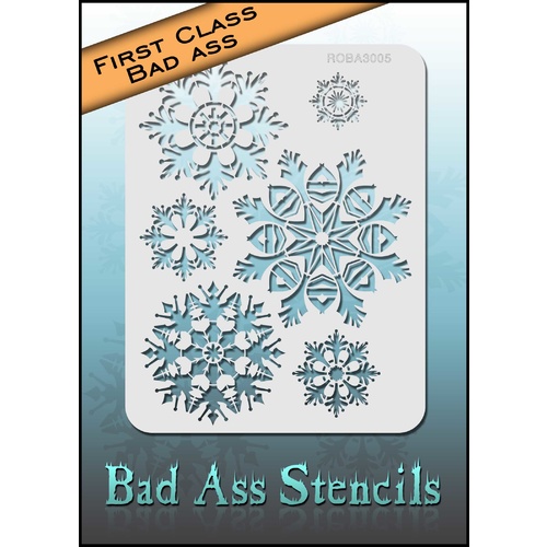 BAD ASS First Class Stencil - ROBA3005 Snowflakes