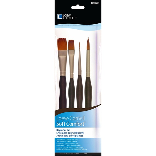 Loew Cornell Soft Comfort Beginner Face Paint Brush Set