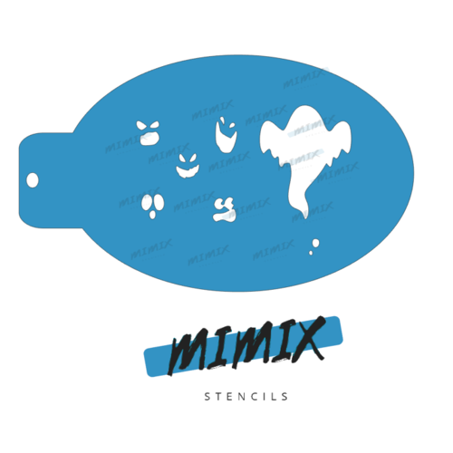 MiMix Face Painting Stencil  - Flying Ghost with faces