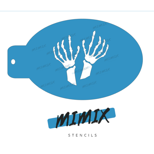 MiMix Face Painting Stencil  - Skeleton hands