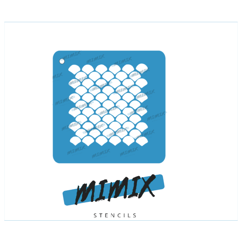 MiMix Face Painting Stencil  - Mermaid Scales