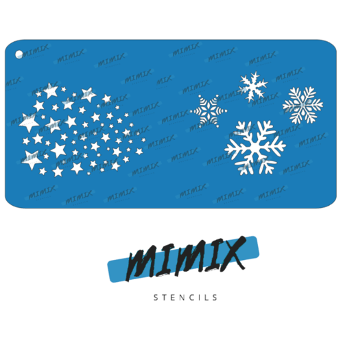 MiMix Face Painting  Stencil - Snowflakes and Stars