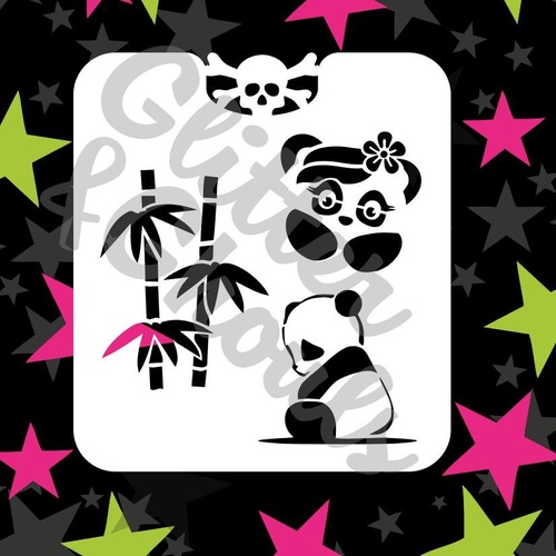 Glitter & Ghouls Stencil - Panda