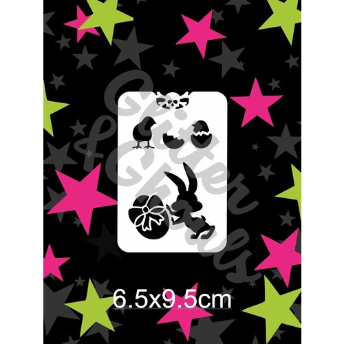 Glitter & Ghouls Stencil - Easter Little Tex Bunny