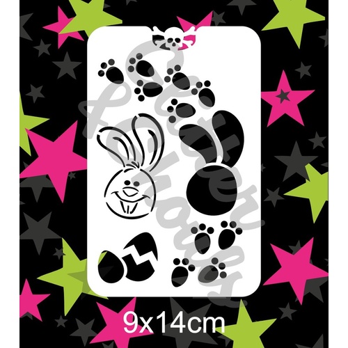 Glitter & Ghouls Stencil - Easter Bunny Toes