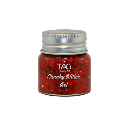 TAG Chunky Glitter Gel 20g RED
