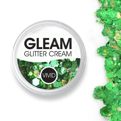 VIVID GLEAM Glitter Cream - EVERGREEN 7.5g Jar