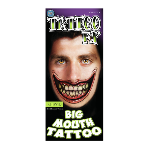 Big Mouth Temporary Tattoos -  Chipped