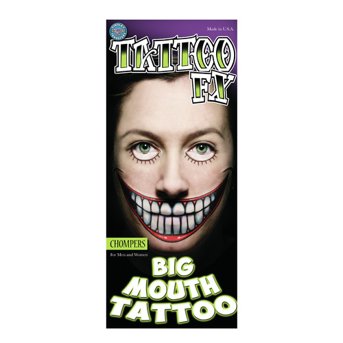 Big Mouth Temporary Tattoos -  Chompers