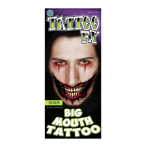 Big Mouth Temporary Tattoos -  Demon