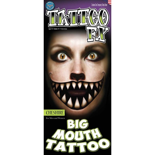 Big Mouth Temporary Tattoos - Cheshire