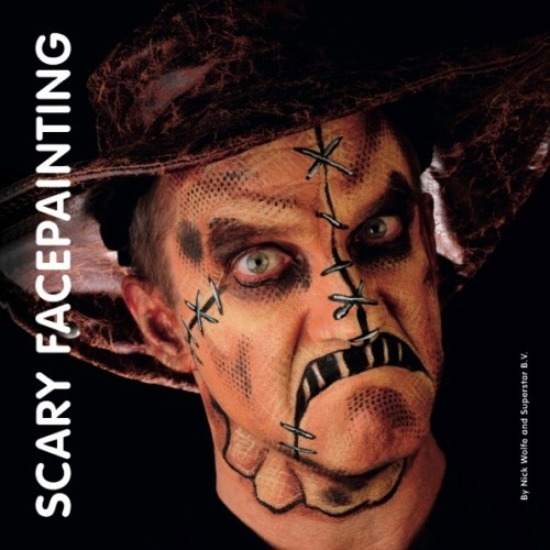 Scary face painting book by Nick Wolfe