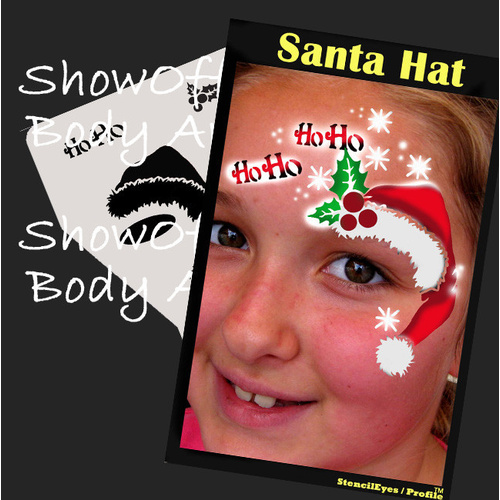 Show Offs Profile Stencil Santa Hat
