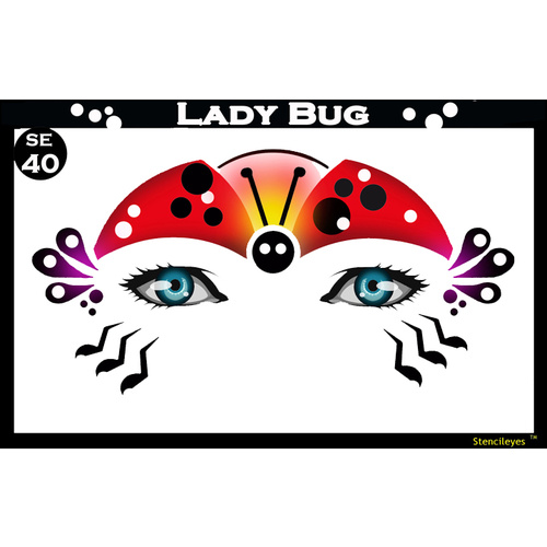 Show Offs Stencil Eyes - LadyBug