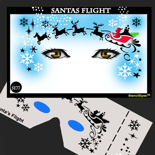 Show Offs Stencil Eyes - Santas Flight