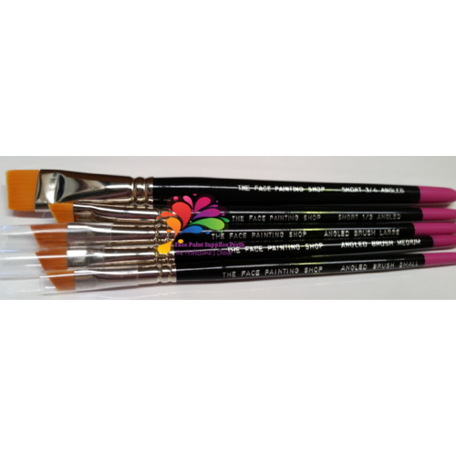 The Face Painting Shop Angled Brushes [ Size : 1/2" SHORT ]