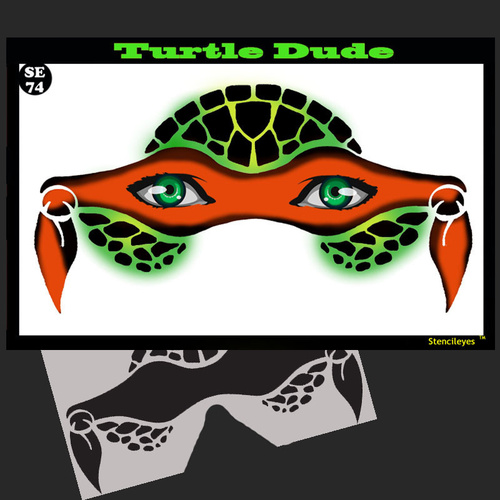 NEW Show Offs Stencil Eyes TURTLE DUDE [ Size : Adult (8+) ]