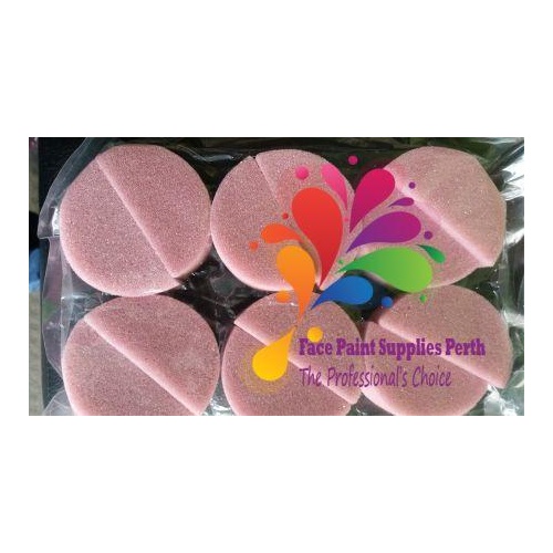 TAG Face Painting Sponges (12 x Half Rounds Pink)