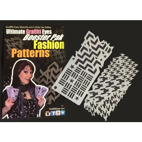 NEW* Fashion Patterns Face Painting Stencils - Graffiti Eyes Booster Pack
