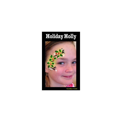 Show Offs Profile Stencil Holiday Holly